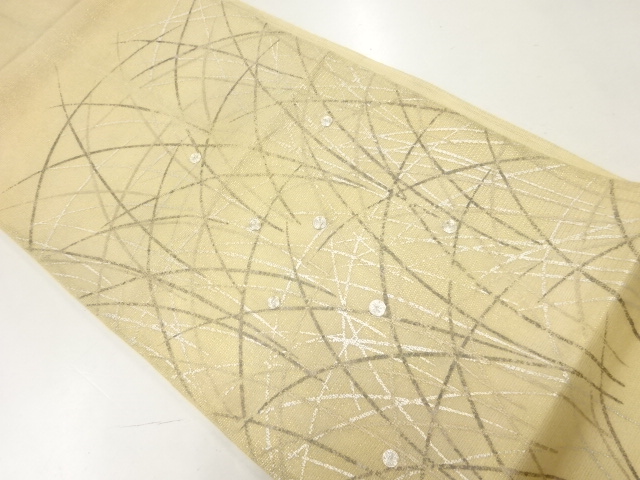 アンティーク　露芝模様刺繍夏用袋帯（材料）